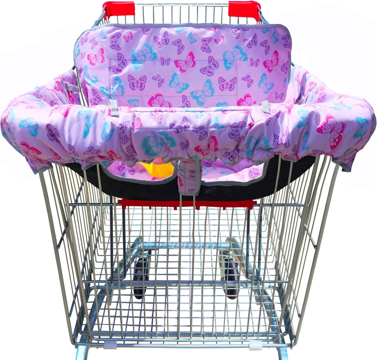 Gowraps 2-in-1 butterfly print shopping cart cover front view
