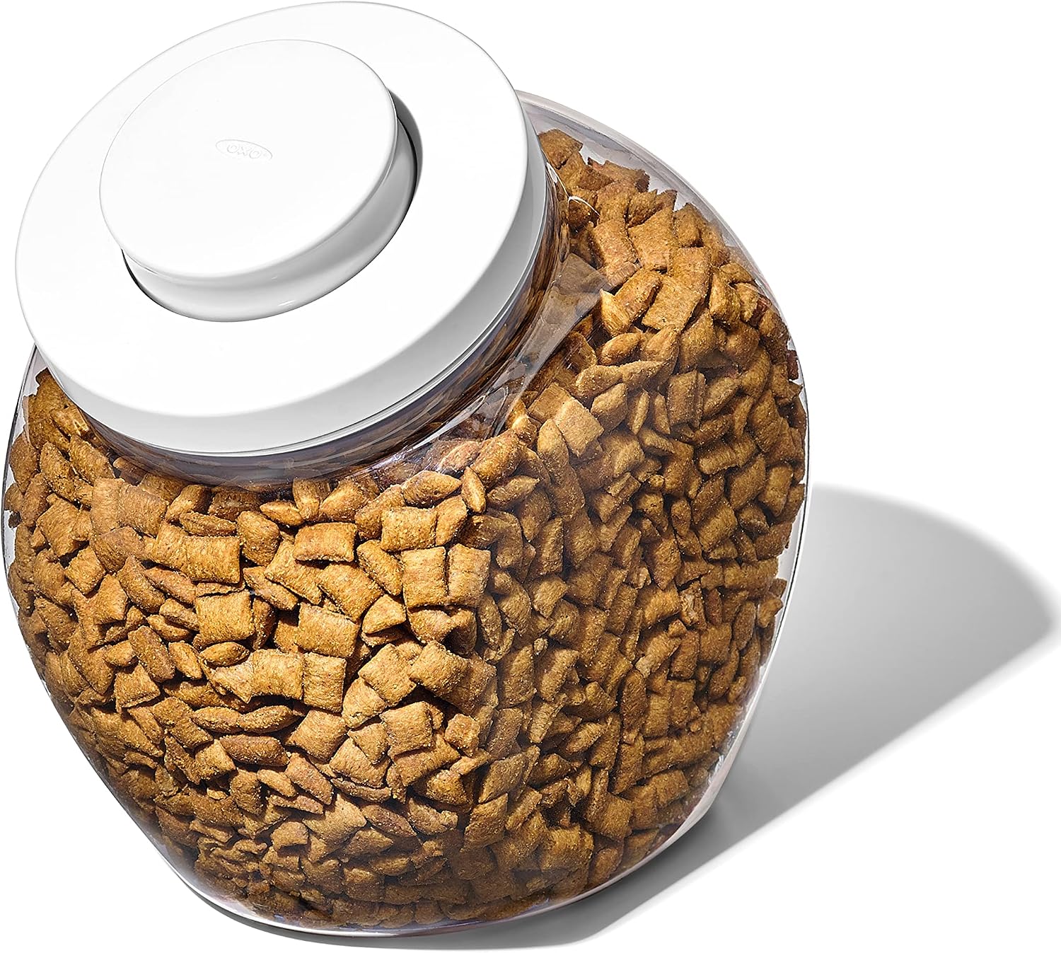 OXO Good Grips Pet POP Container - 6.0 Qt/5.7 L with Half Scoop, Ideal for up to 6.5lbs of Dog Food or 4.5lbs of Cat Food, Airtight Dog and Cat Food Storage Container, BPA Free, Clear - Image 10