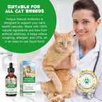 Natural antibiotic liquid drops for feline skin and itch care