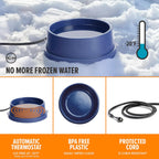 K&H Pet Products Thermal Bowl ninety six ounce capacity water dish filled for outdoor cats and dogs