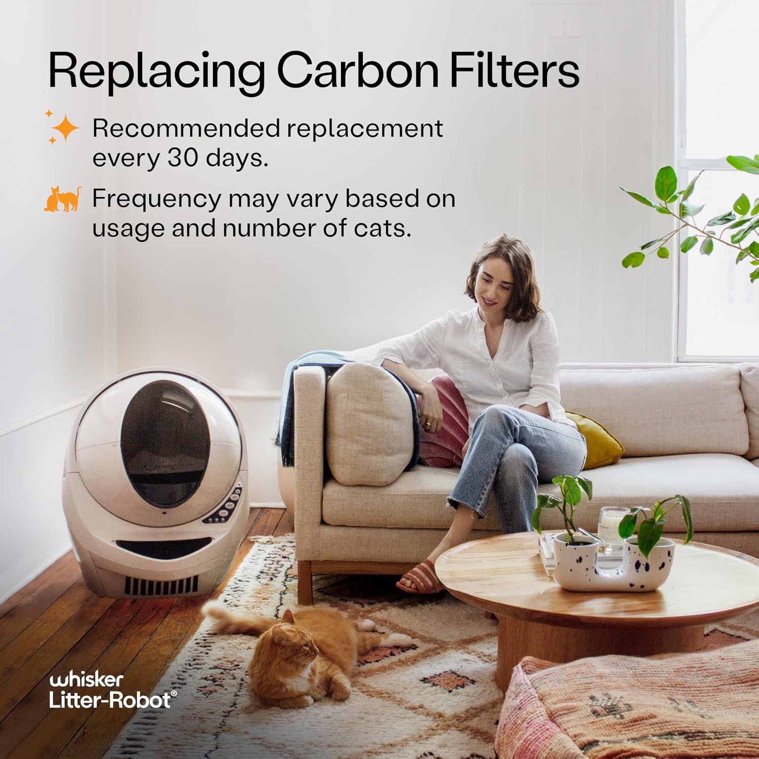 USA imported premium odor absorbing foam filters for modern feline care setups.