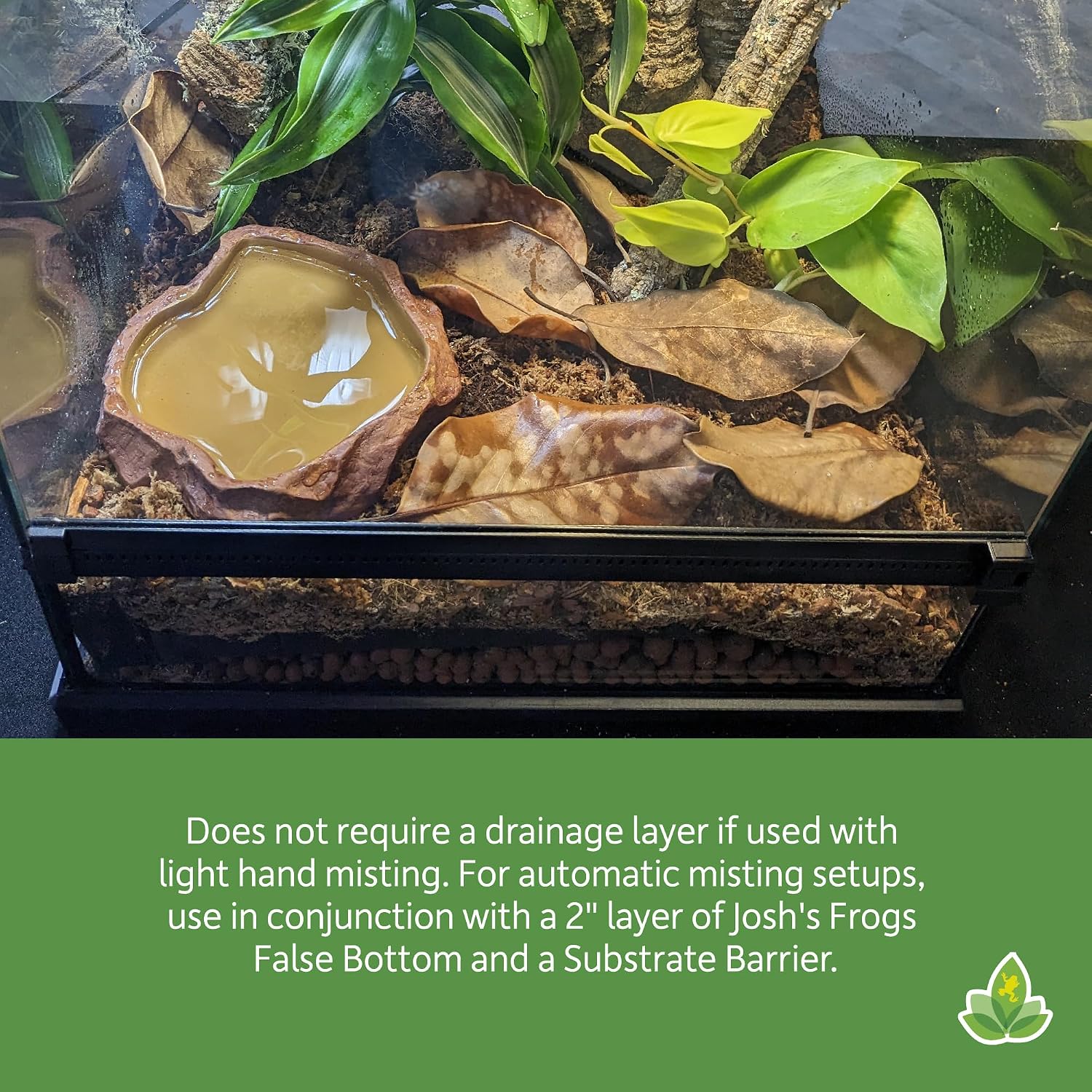 Josh's Frogs BioBedding Tropical Bioactive Substrate moisture test demonstrating proper hydration consistency