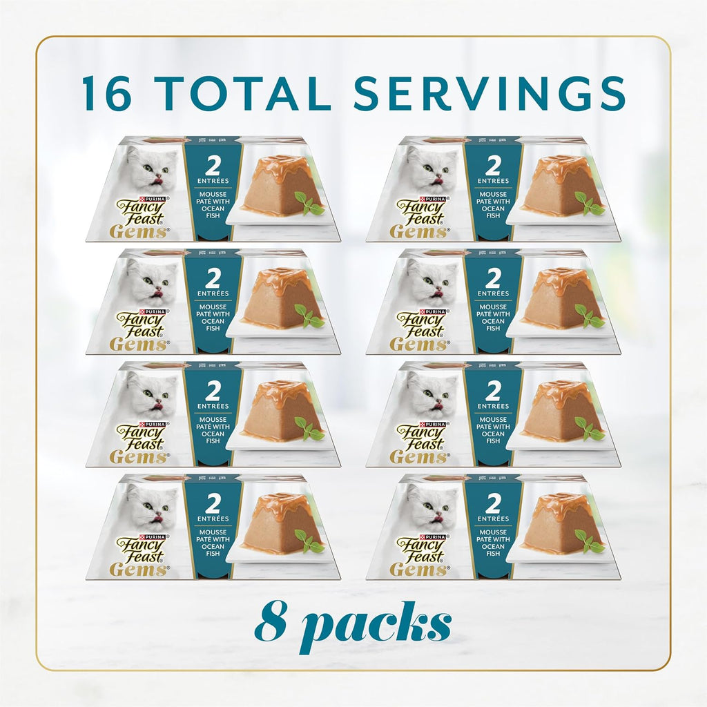Fancy Feast Gems wet cat food texture detail with gravy