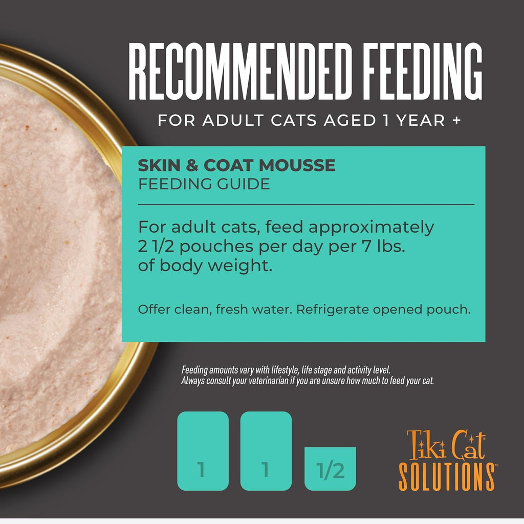 Fresh salmon ingredients and coconut oil elements alongside cat food pouch