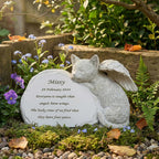 Personalized Garden Cat Memorial Stone - Peaceful Sleeping Kitten Angel Statue for Garden, Remembrance, cat memorial for graver and Loss - Pet Sympathy GiftCat Outdoor Memorial Gifts Gifts for Kitty - Image 14
