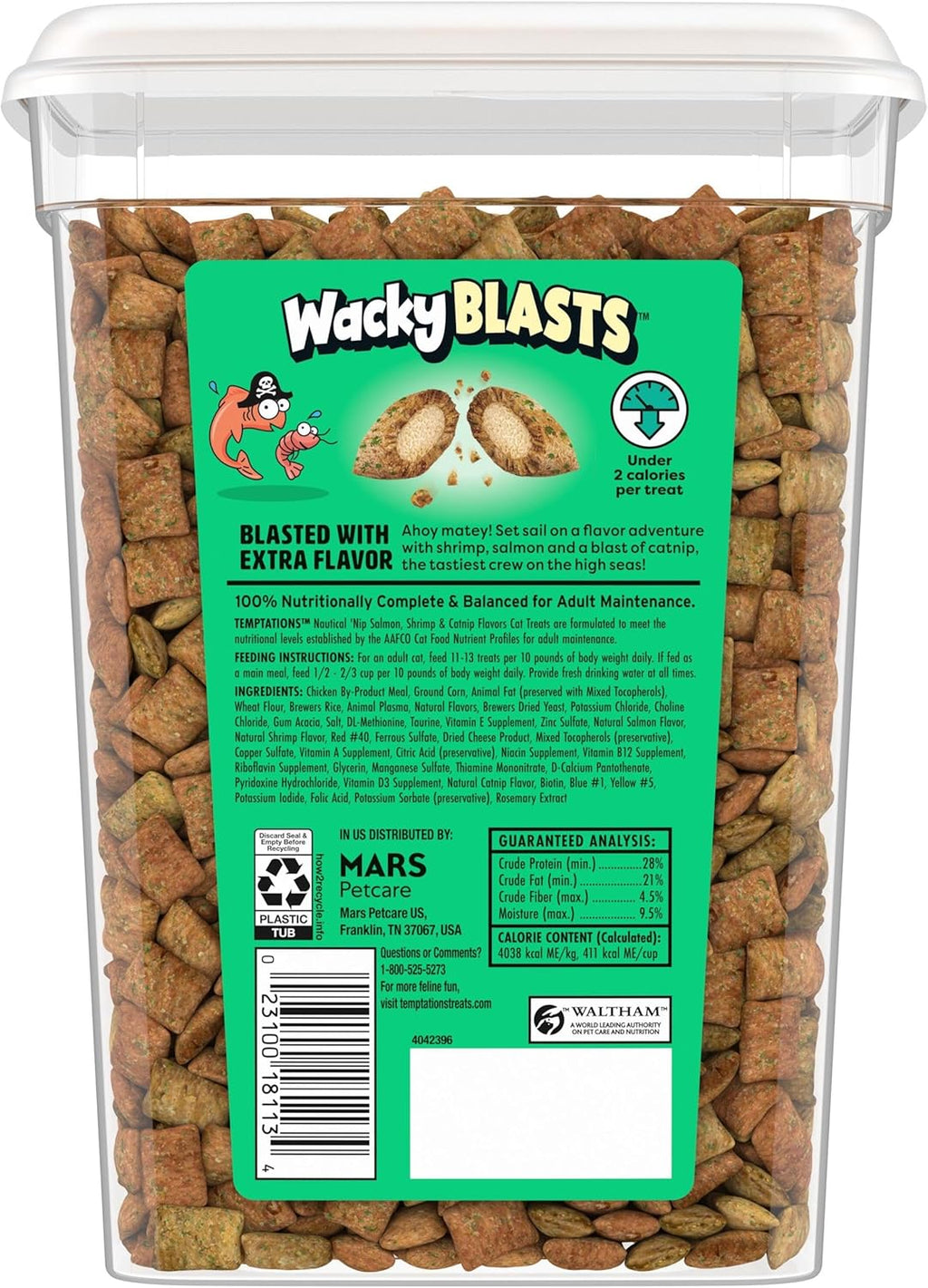 Temptations Wacky Blasts Cat Treats, Nautical Nip' Flavor, 16 oz. Tub - Image 9