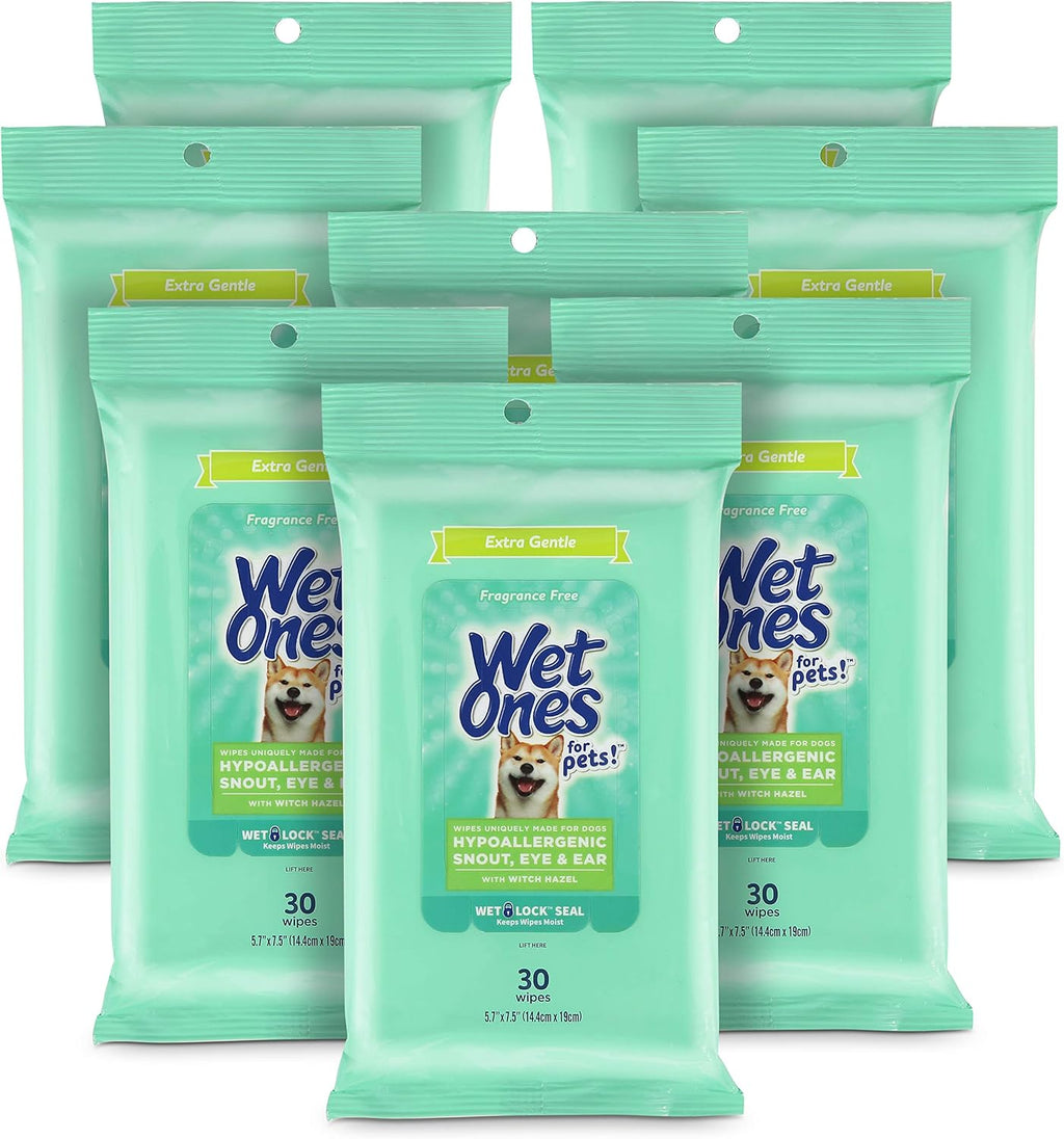 Wet Ones for Pets Extra Gentle Dog Wipes with Witch Hazel - Fragrance-Free, Hypoallergenic Pet Grooming Wipes for Snout, Eye, and Ear Areas, Sensitive Skin, 30 Count - Image 10