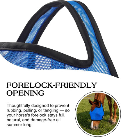 HackFond fly mask forelock opening detail