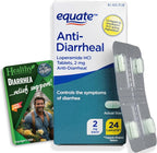 Healthy Surplus Equate Anti Diarrheal Loperamide Hydrochloride 2 mg front packaging view