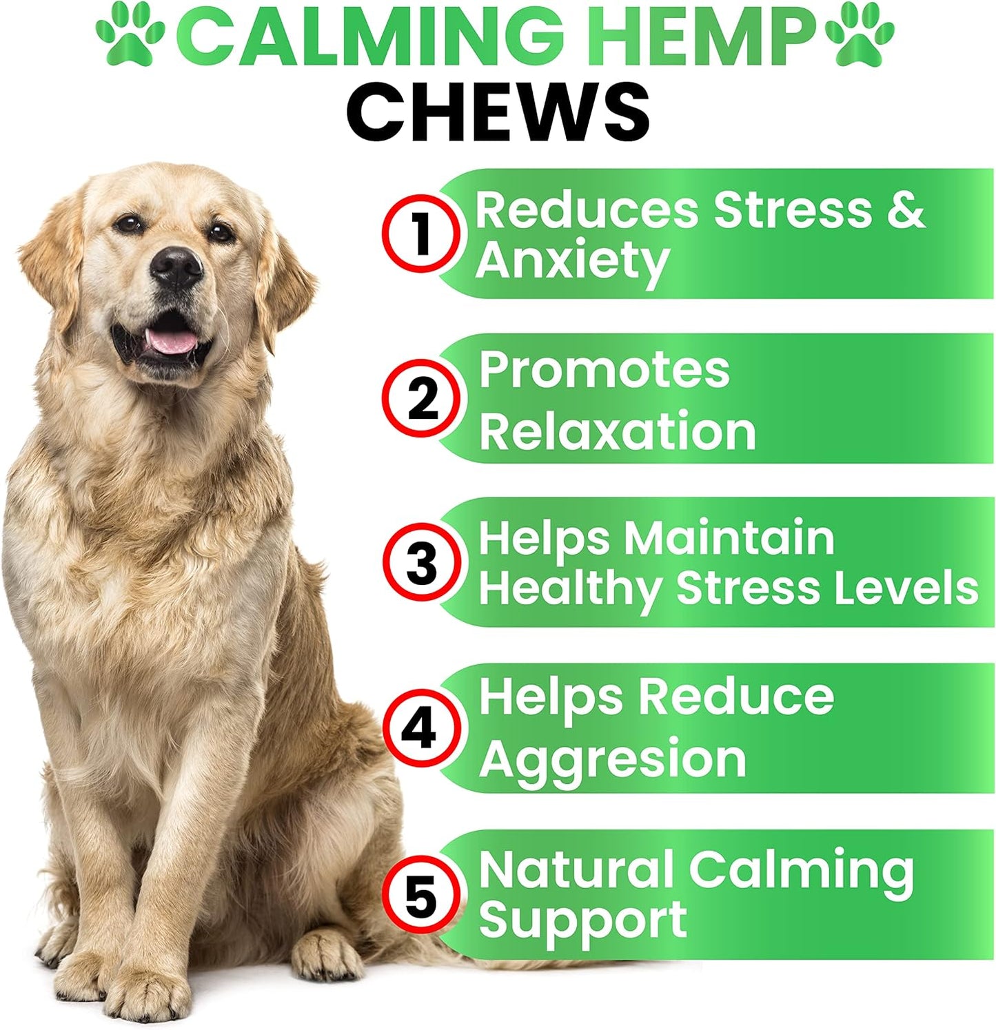 Grateful Pawz 170 count dog calming treats packaging