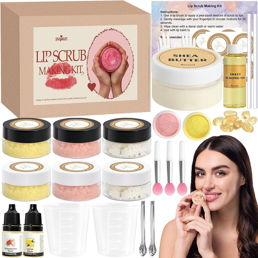 Juyrle sugar lip scrub making kit box front view