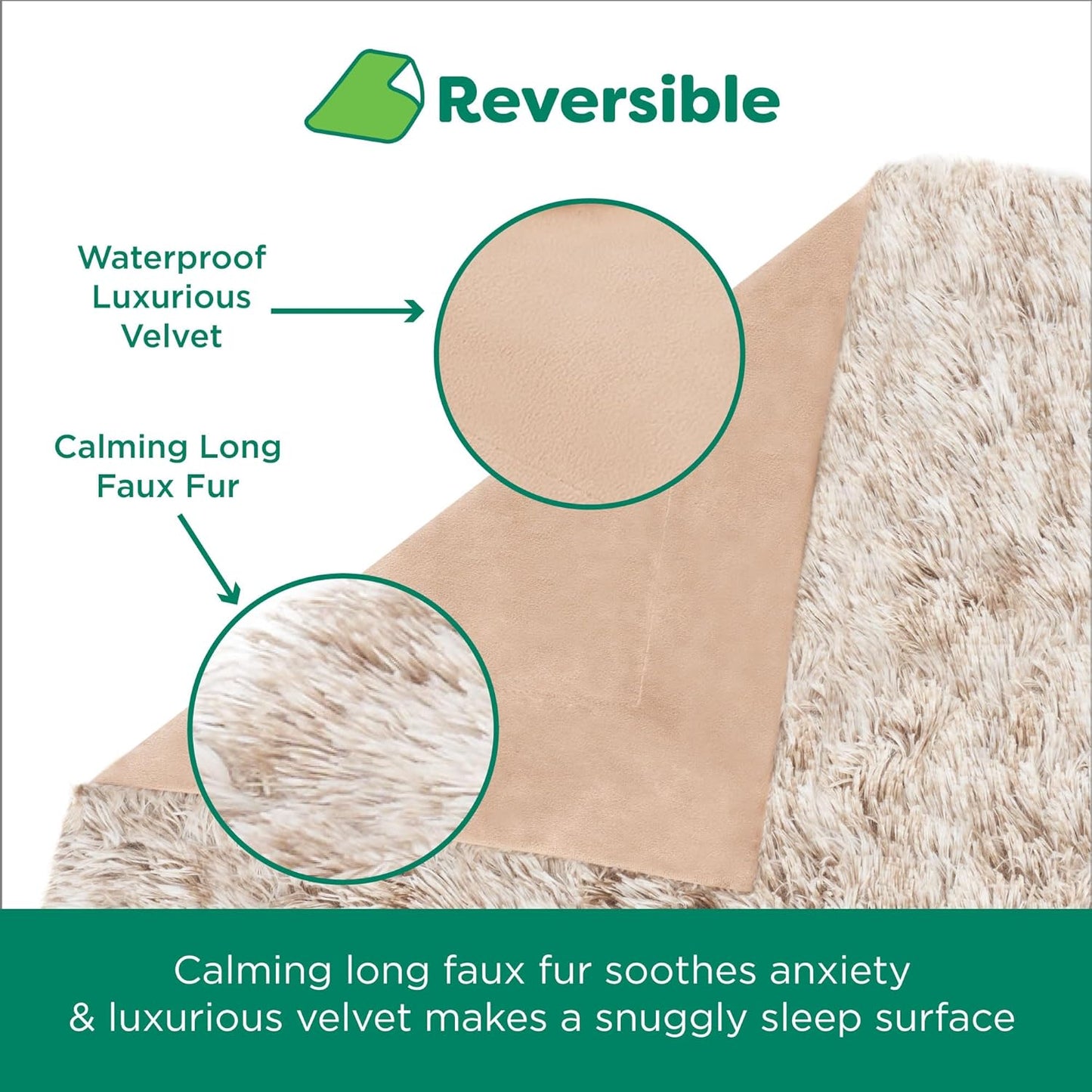 Driftwood color luxury faux fur throw blanket for pet comfort