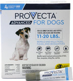 Provecta flea and tick treatment for dogs eleven to twenty pounds application tubes
