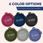 Bonza Collapsible Dog Water Bowl - BPA-Free Silicone Dog Dish - Reinforced Rim Collapsible Bowl - Carabiner Clip Travel Dishes for Pets - for Hiking, Camping & Car Trips - Large 33 Oz, Navy Blue - Image 9
