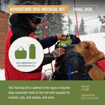 Adventure Dog Series pet emergency pack showing the waterproof DryFlex inner storage bag.
