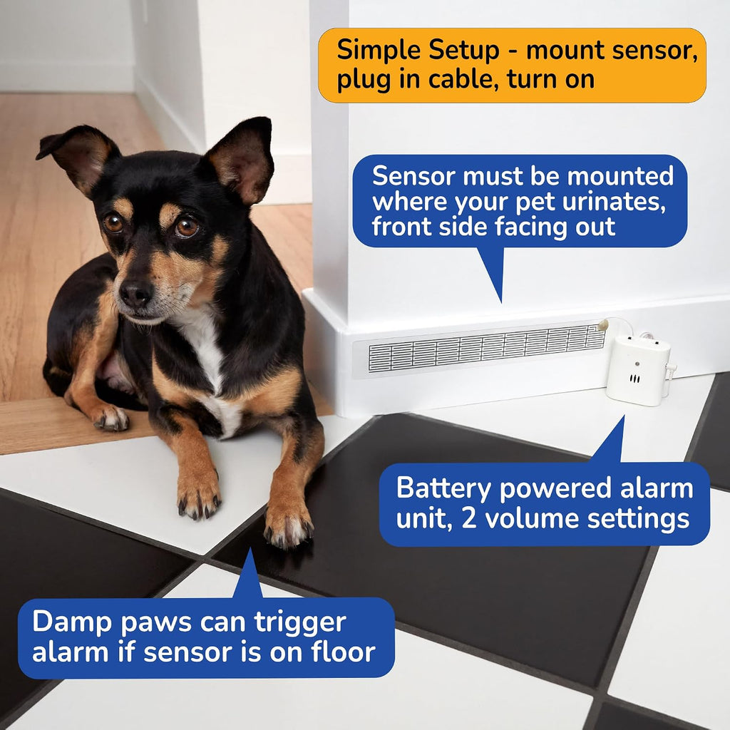 SprayAlert reusable cat spraying detector pad displaying the three foot connection cable
