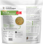 Authentic imported pet food bag highlighting real beef protein content and gut health support ingredients
