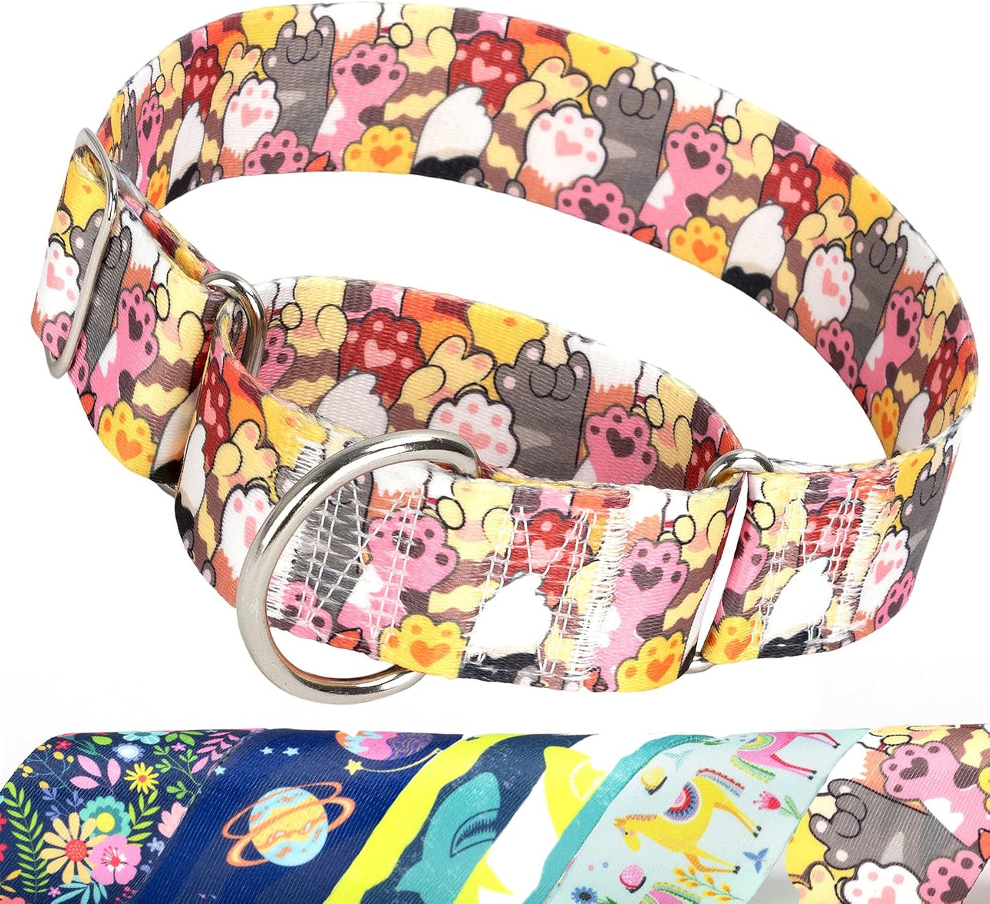 1.5 inch Skulls Martingale Collar for Dogs, Wide,Big&Thick Dog CollarHeavy-Duty Training Collar for Medium Large Extra Large Dogs- Skulls L - Image 15