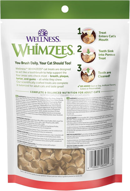 Wellness Whimzees cat crunchy dental treats nutritional information label