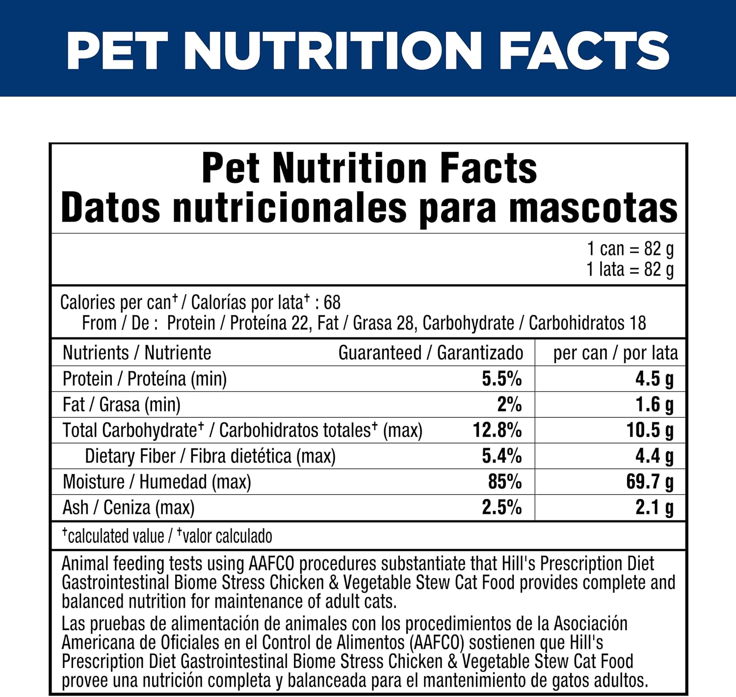 Hill's Prescription Diet Gastrointestinal Biome Stress Digestive/Fiber Care Wet Cat Food, Chicken & Vegetable Stew, 2.9 oz. Cans, 24-Pack - Image 10