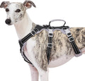 Huntboo Escape Proof Dog Harness front view black color reflective vest