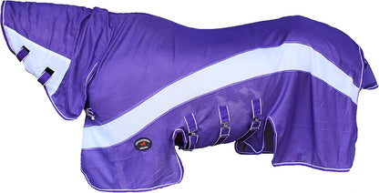 Challenger Horse Summer Scrim Mesh Full Neck Light Fly Sheet Bellyband Purple 73102 - Image 14
