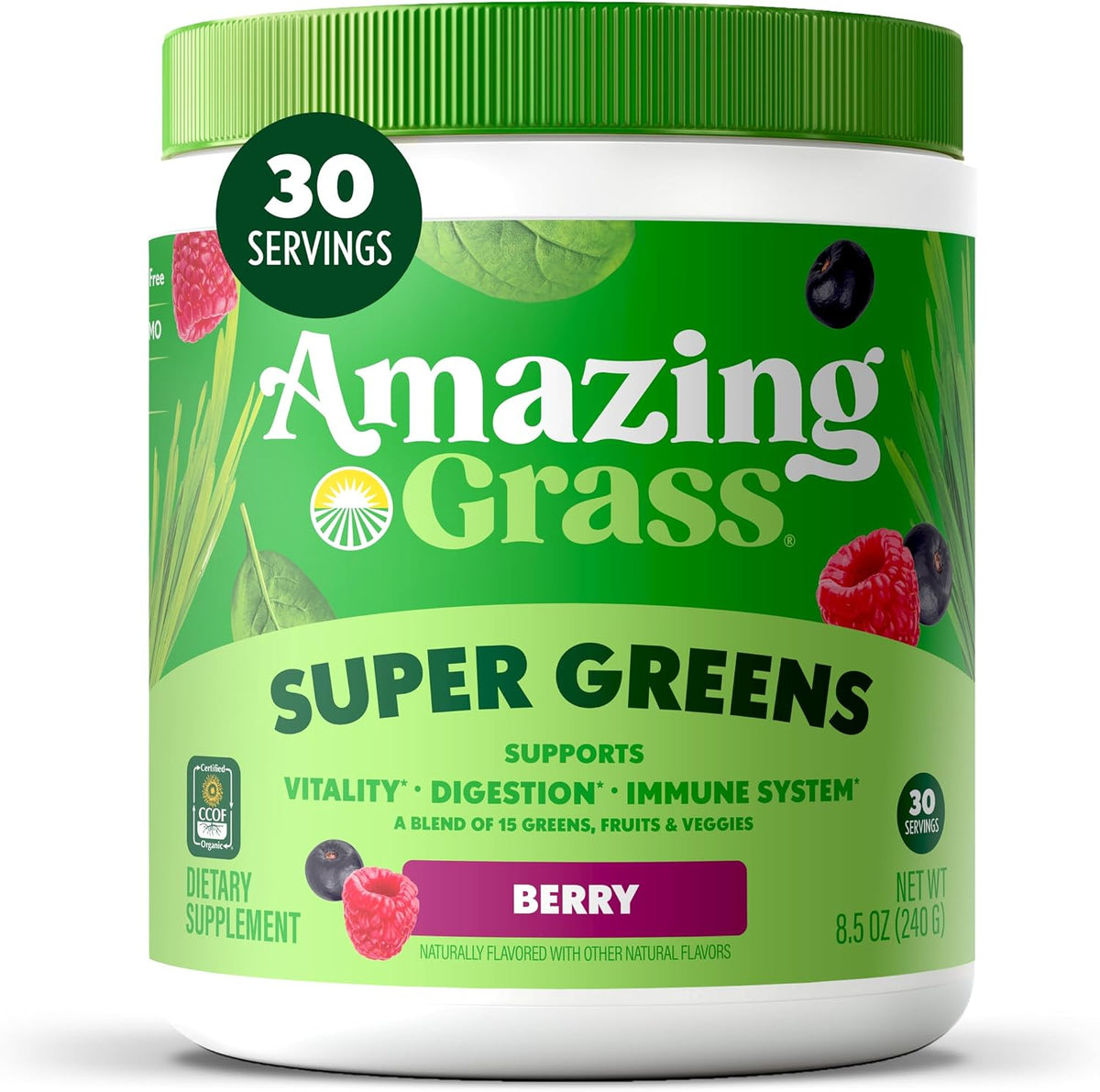 Amazing Grass Super Greens Powder Original, 30 Servings, 8.5 oz - Image 12