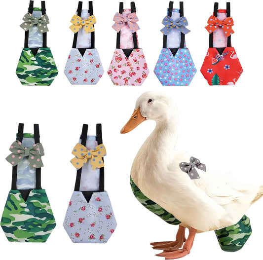 Magnoloran reusable chicken diapers front view showcase featuring camouflage and blue designs