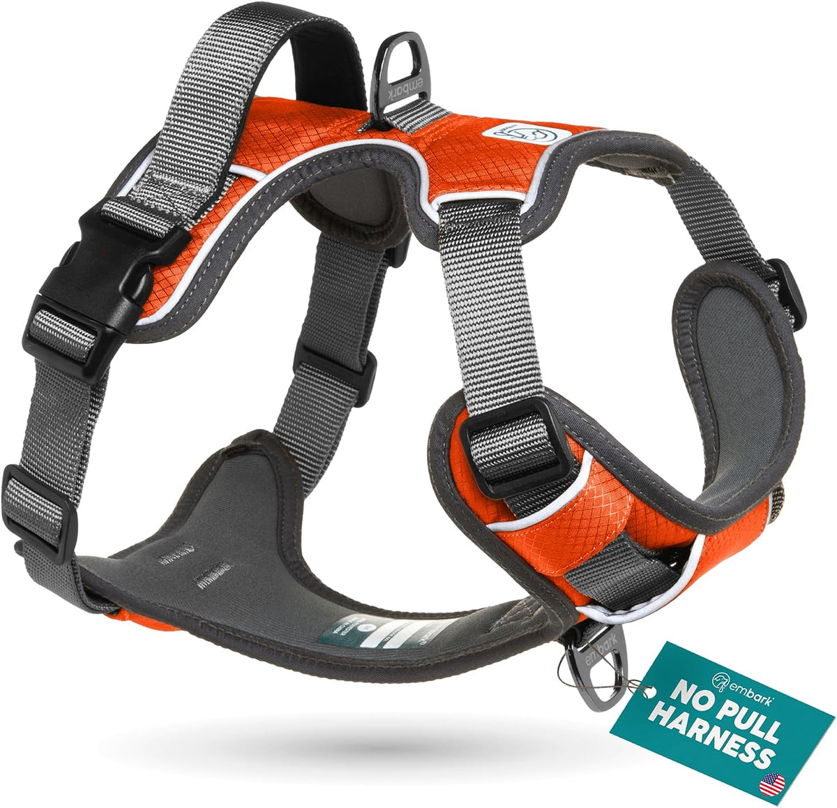 Embark Adventure No Pull Dog Harness, Reflective Trim No Pull Harness for Medium Sized Dog - Military Grade Nylon, Front Clip with Gel Lined Handle. Soft & Padded Puppy - Image 9