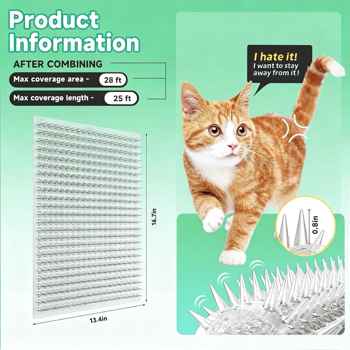 Using MZYC spike mats to protect garden plants from pets