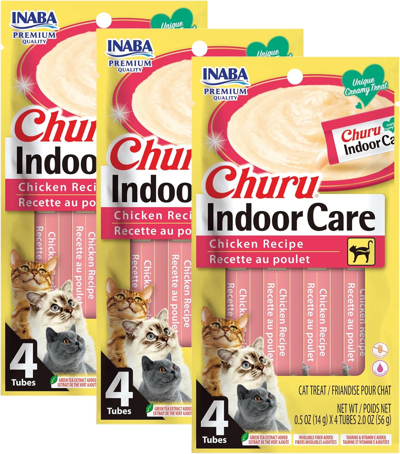 INABA Churu for Cats, Functional, Creamy Lickable Pure Cat Treat for Indoor Care and Hairball Control, 0.5 Ounces Each, 24 Tubes (4 per Pack), 2 Flavor Tuna and Chicken Variety Pack - Image 11