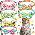 Hsei 6 Pcs 4th of July Cat Bow Collars Pariotic 250th Anniversary Kitten Breakaway with Tie Bell USA Star Red Blue White Adjustable Bowtie for Funny Boy Girl Cats Small Dog Bowtie American Gifts - Image 13