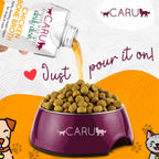 Pour over liquid pet food topper for dry kibble hydration enhancement