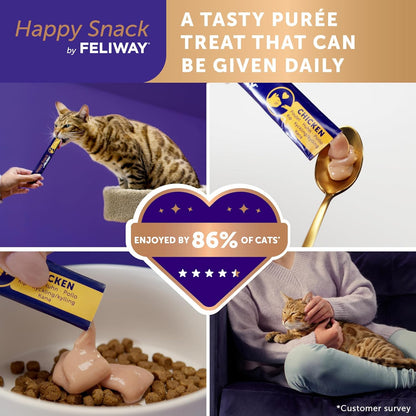 Individual Happy Snack squeeze tube with chicken flavor