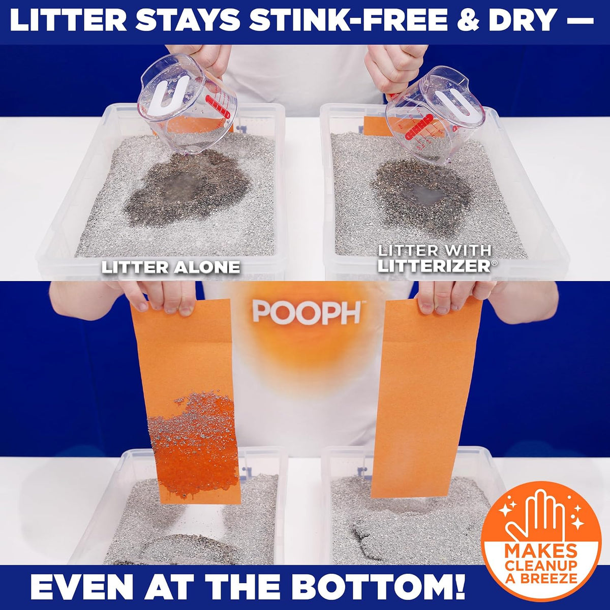 Authentic Pooph litter box fresher powder bottle side instructions