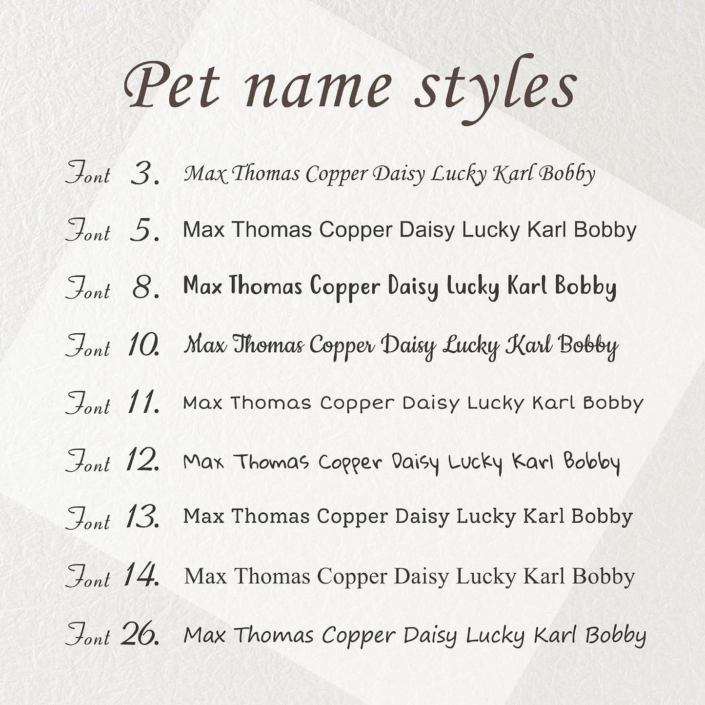 Matte black chew proof pet collar tag assembly