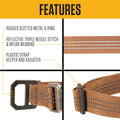 Large Carhartt dog collar side release buckle detail