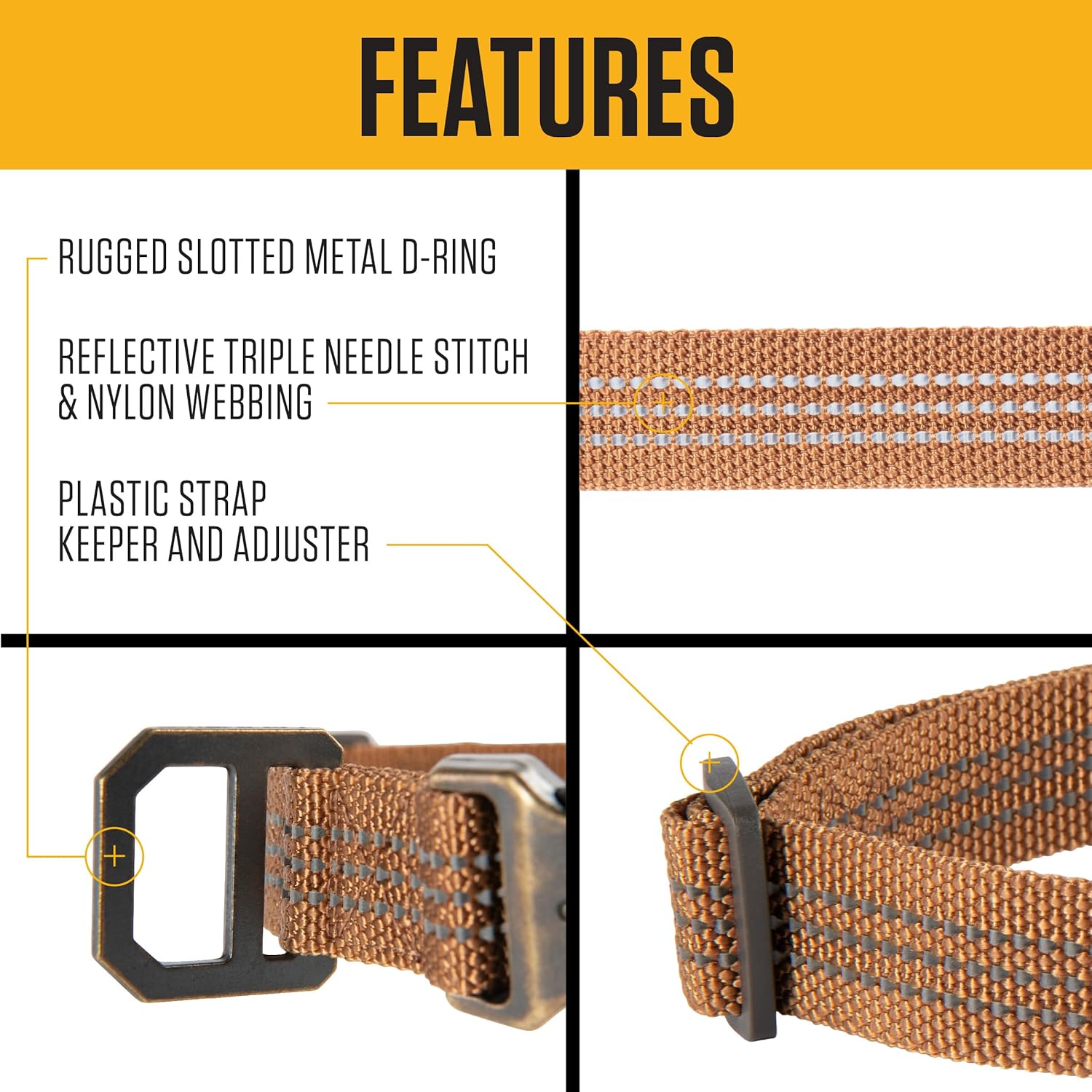 Large Carhartt dog collar side release buckle detail