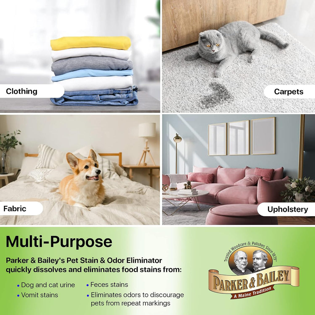 Parker And Bailey Pet Stain And Odor Eliminator full packaging display