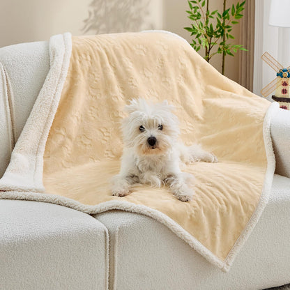 Qeils Pet Blankets for Cats - Waterproof Cat Blanket Washable - Sherpa Fleece Puppy Blanket, Soft Plush Reversible Throw Protector for Bed Couch Car Sofa, 25"X30", Grey - Image 12