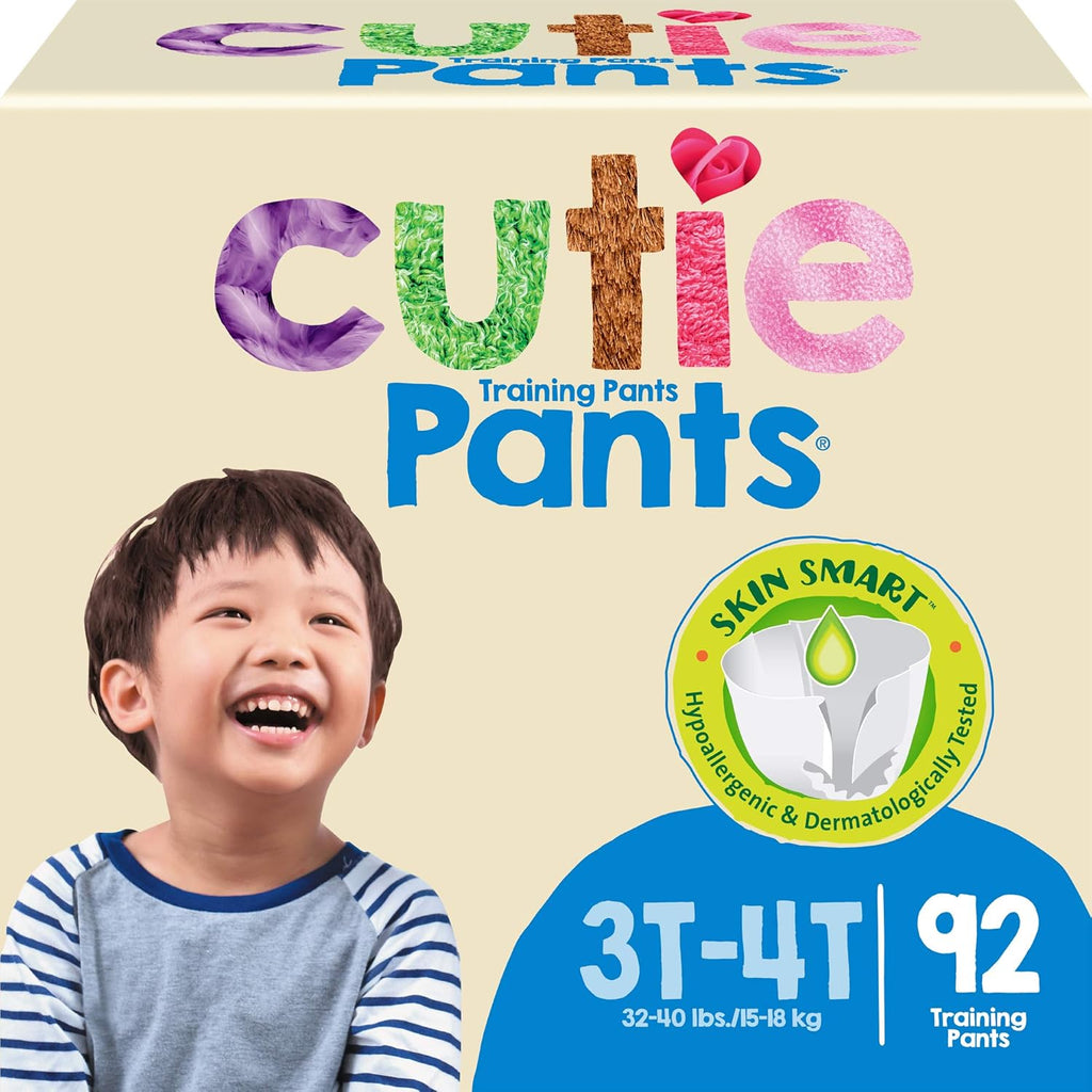 Cuties Toddler Training Pants For Boys front view packaging for premium potty training.