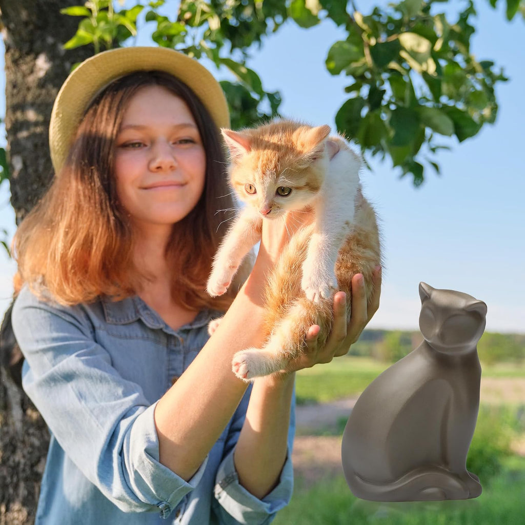Durable ceramic pet funeral urn internal chamber showing three hundred milliliters capacity