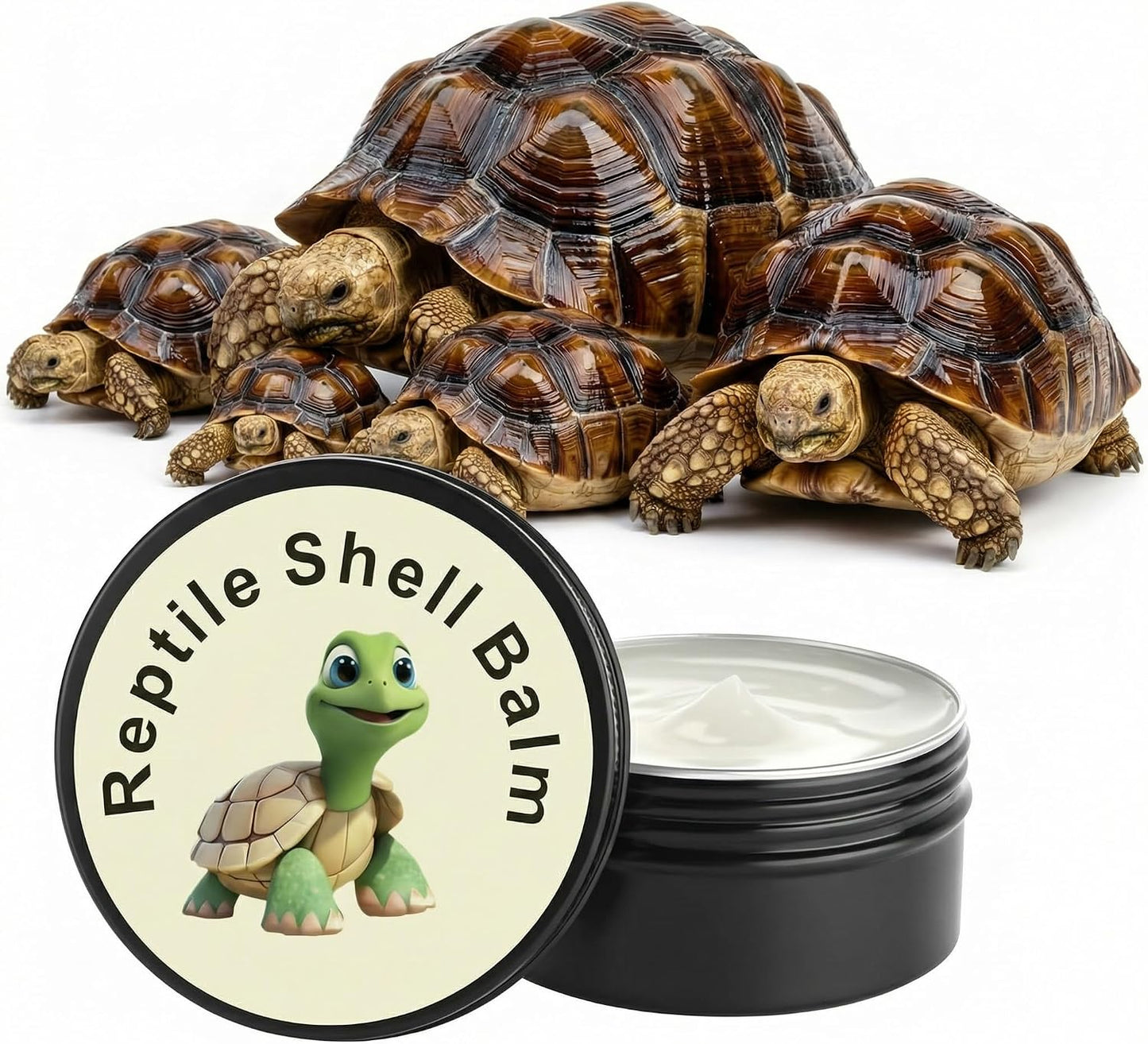 Side view of Xanadu tortoise shell treatment container