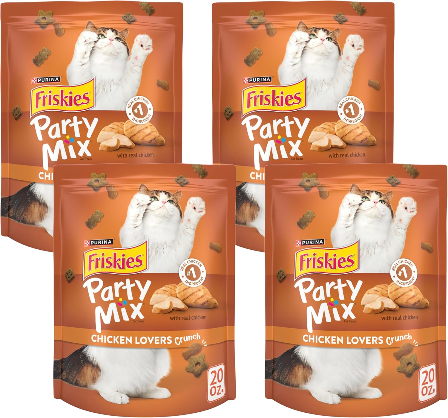 Purina Friskies Cat Treats, Party Mix Chicken Lovers Crunch - 20 Oz. Pouch - Image 13
