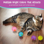 Lightweight lattice design kitten chasing balls for mental stimulation