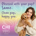 Twelve fluid ounces bottle of CHI Vibes canine shampoo