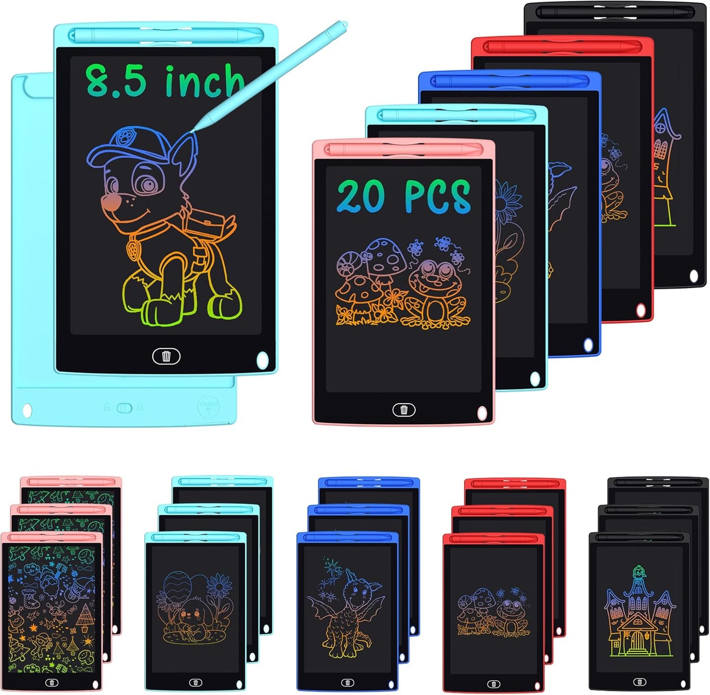 Szhsk 20 pack 8.5 inch LCD writing tablets front view