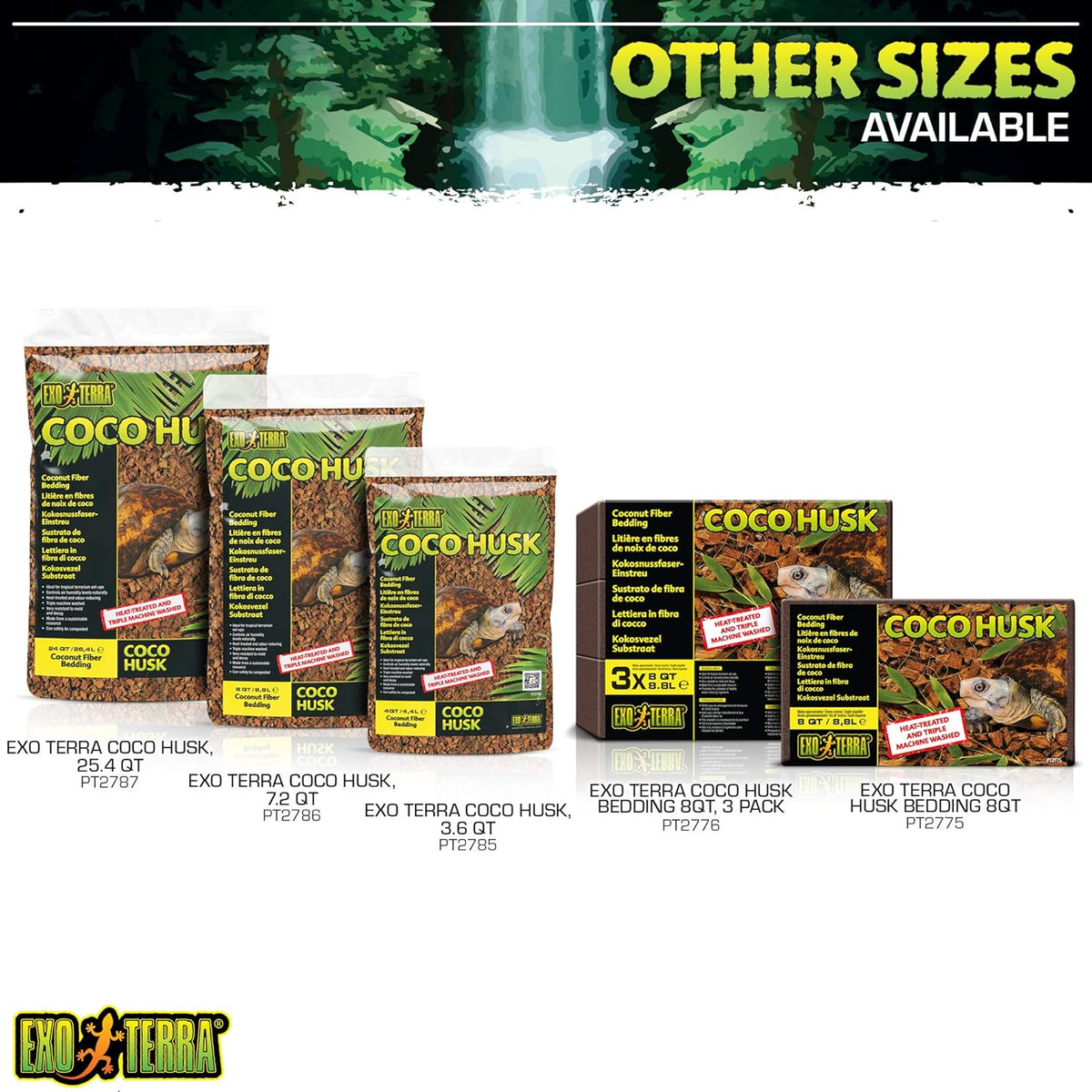 Exo Terra tropical terrarium substrate in natural lighting
