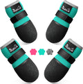 SlowTon teal breathable dog sock boots front view