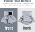 Close-up of the leak-proof outer layer on the Wegreeco female dog period panties.